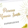 zaproszenia na komunie kielich ihs i margaretki pierwsza komunia swieta 14 8x10 5 cm 8 szt