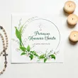 zaproszenia na komunie konwalie pierwsza komunia swieta 15x15 cm 8 szt