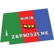 zaproszenia ninja congee 6 szt