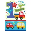 zaproszenia urodzinowe all aboard birthday amscan 15 8 x 10 8 cm 8 szt