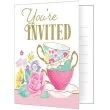 zaproszenia urodzinowe floral tea party creativeconverting 8 szt