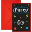 zaproszenia urodzinowe gaming party procos 6 szt