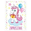 zaproszenia urodzinowe jednorozec urodzinowy dekoracjepolska 10 szt