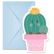 zaproszenia urodzinowe kaktus z kopertami procos 6 szt