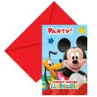 zaproszenia urodzinowe myszka mickey procos 14 x 9 cm 6 szt