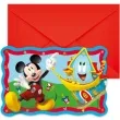 zaproszenia urodzinowe myszka mickey rock the house procos 14 x 9 cm 6 szt