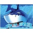 zaproszenia urodzinowe rekin sharky creative converting 8 szt