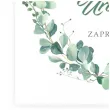 zaproszenia urodziny 30 eukaliptus beauty 15x15 cm 8 szt