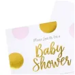 zaproszenia z koperta baby shower rozowe godan 10 szt