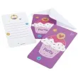 zaproszenia z koperta cupcake amscan 6 szt