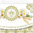 zaproszenia z koperta komunia swieta ihs zlote maki 10 szt