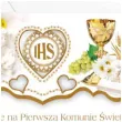 zaproszenia z koperta komunia swieta serce z okienkiem ihs maki 10 szt