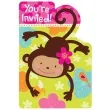 zaproszenia z koperta monkey love amscan 8 szt