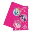 zaproszenia z koperta my little pony 6 szt