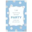 zaproszenia z koperta princess birthday blekitne 6 szt