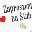 zaproszenia z koperta slub dwa serca dekoracje polska 10 szt