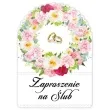zaproszenia z koperta slub kolorowe kwiaty dekoracje polska 10 szt