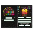 zaproszenia z koperta urodziny 18 fajerwerki 10 szt