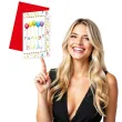 zaproszenia z kopertami happy birthday balony procos 6 szt