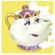 zaproszenia z kopertami piekna i bestia mrs potts procos 6 szt
