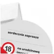zaproszenie 18 urodziny traffic 15x15 cm 1 szt