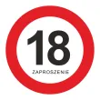 zaproszenie 18 urodziny traffic 15x15 cm 1 szt