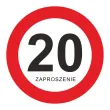 zaproszenie 20 urodziny traffic 15x15 cm 1 szt