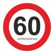 zaproszenie 60 urodziny traffic 15x15 cm 1 szt