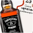 zaproszenie butelka whisky 25 urodziny 14 8x6 cm 1 szt
