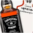 zaproszenie butelka whisky 40 urodziny 14 8x6 cm 1 szt