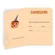 zaproszenie halloween cukierek albo psikus z kotem 9x13 cm 1 szt