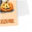 zaproszenie halloween kot czarownicy z dynia 9x13 cm 1 szt