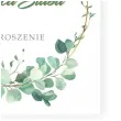 zaproszenie na 20 rocznice slubu porcelanowe gody eukaliptus beauty biale z koperta 15 cm 1 szt