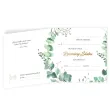 zaproszenie na 5 rocznice slubu jubileusz gody eukaliptus beauty biale z koperta 15 cm 1 szt