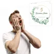 zaproszenie na 5 rocznice slubu jubileusz gody eukaliptus beauty biale z koperta 15 cm 1 szt
