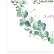 zaproszenie na 5 rocznice slubu jubileusz gody eukaliptus beauty biale z koperta 15 cm 1 szt