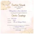zaproszenie na chrzest swiety bezowy mis personalizowane z imieniem koperta x1