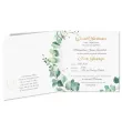 zaproszenie na chrzest swiety eukaliptus beauty personalizowane z imieniem koperta x1