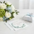 zaproszenie na chrzest swiety eukaliptus beauty personalizowane z imieniem koperta x1
