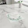zaproszenie na chrzest swiety eukaliptus beauty personalizowane z imieniem koperta x1