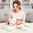 zaproszenie na chrzest swiety eukaliptus beauty personalizowane z imieniem koperta x1