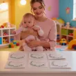 zaproszenie na chrzest swiety eukaliptus beauty personalizowane z imieniem koperta x1
