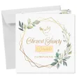 zaproszenie na chrzest swiety mietowa geometria personalizowane z imieniem koperta x1