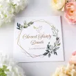 zaproszenie na chrzest swiety mietowa geometria personalizowane z imieniem koperta x1