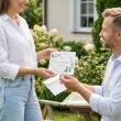 zaproszenie na chrzest swiety mietowa geometria personalizowane z imieniem koperta x1
