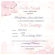 zaproszenie na chrzest swiety rozowy mis personalizowane z imieniem koperta x1