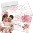 zaproszenie na chrzest swiety rozowy mis personalizowane z imieniem koperta x1