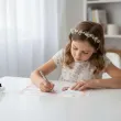 zaproszenie na komunie dziewczynka w albie pierwsza komunia swieta koperta 15 cm 1 szt