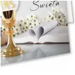 zaproszenie na komunie kielich z biblia pierwsza komunia swieta 14 8x10 5 cm 1 szt