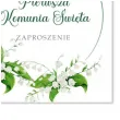 zaproszenie na komunie konwalie pierwsza komunia swieta 15x15 cm 1 szt